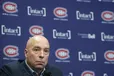 Montreal Canadiens general manager Kent Hughes speaks during a news conference in Brossard, Que., Wednesday, January 18, 2023. Hughes disagrees with the perception that NHL players don't want to play in Montreal.