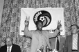 New York Cosmos' Pele gestures during a press conference in New York, Sept. 29, 1977. After two decades competing against Real Madrid, Manchester United and Brazil, Lionel Messi will be going against the NFL, Major League Baseball and the NBA.