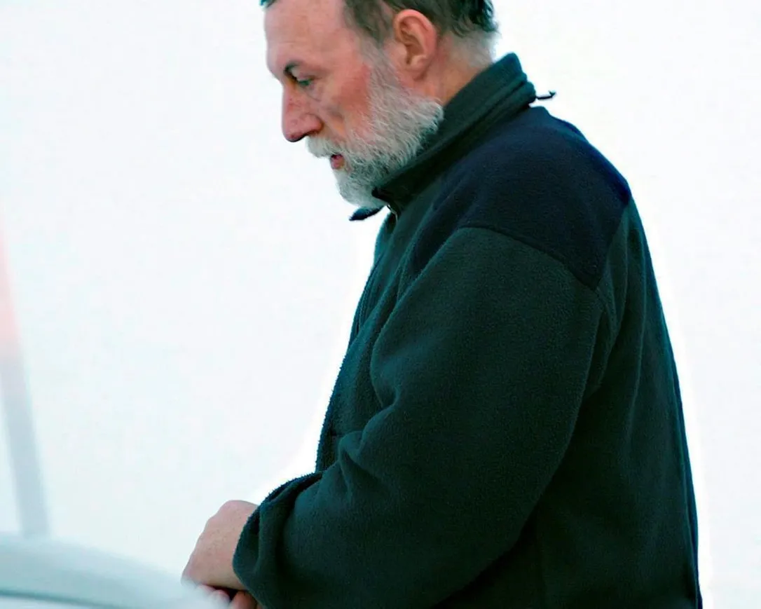 Catholic priest Eric Dejaeger leaves an Iqaluit, Nunavut courtroom Jan. 20, 2011. Court records show defrocked Oblate priest Eric Dejaeger is facing six charges of indecent assault and two charges of sexual assault for crimes he allegedly committed in Nunavut between 1978 and 1982.
