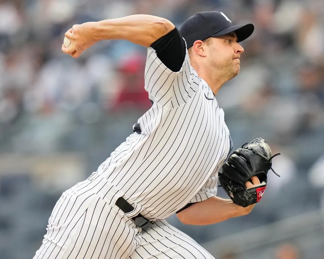 New York Yankees' Michael King pitches during the seventh inning in the first baseball game of the team's doubleheader against the Chicago White Sox on Thursday, June 8, 2023, in New York.