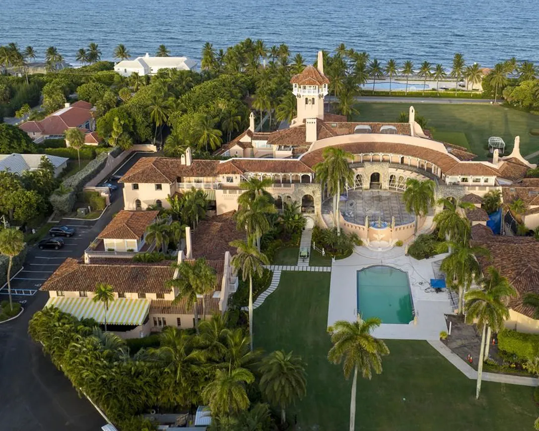 An aerial view of former President Donald Trump's Mar-a-Lago estate is seen, Aug. 10, 2022, in Palm Beach, Fla.