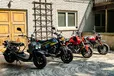 Honda’s miniMOTO offerings, include the Ruckus, left, Navi, Grom and Monkey.