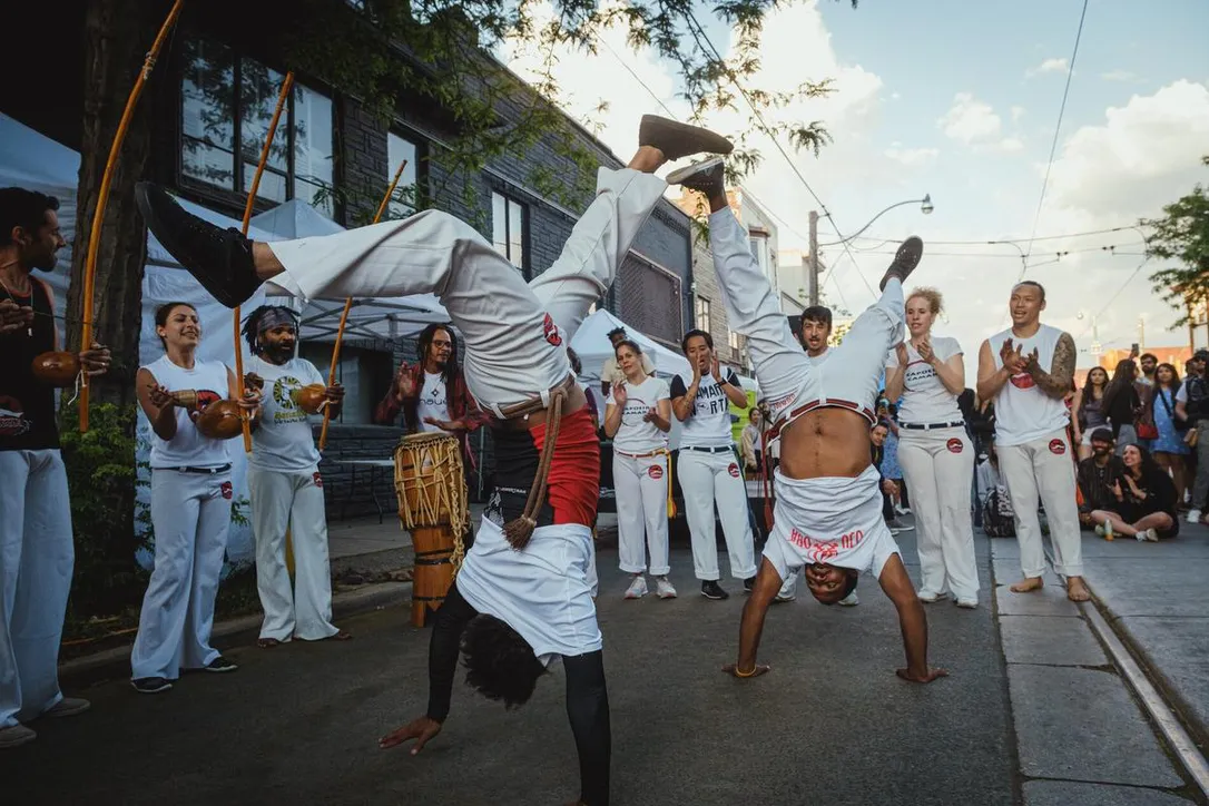 Capoeira Camará brought Brazilan martial arts and acrobatics to the Do West Fest in 2022.