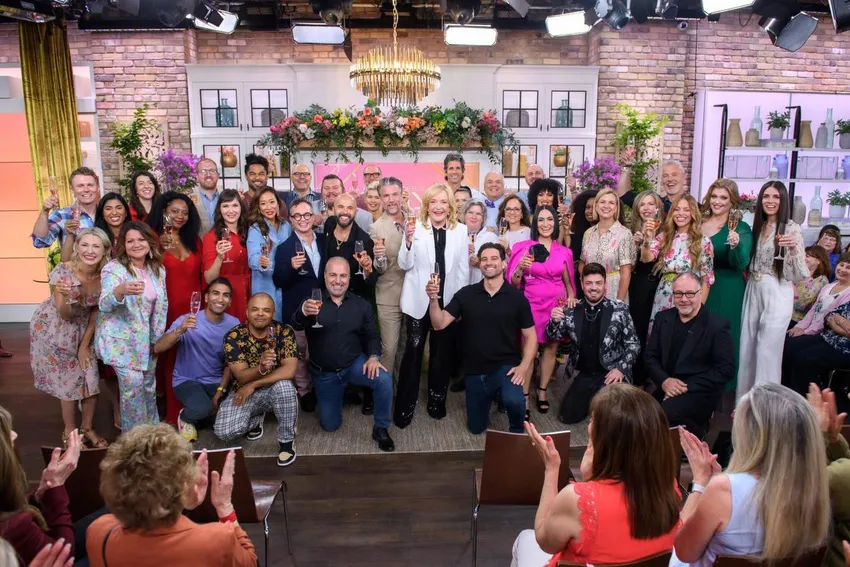 Marilyn Denis with the cast and crew of 'The Marilyn Denis Show,' which airs its final episode June 9.