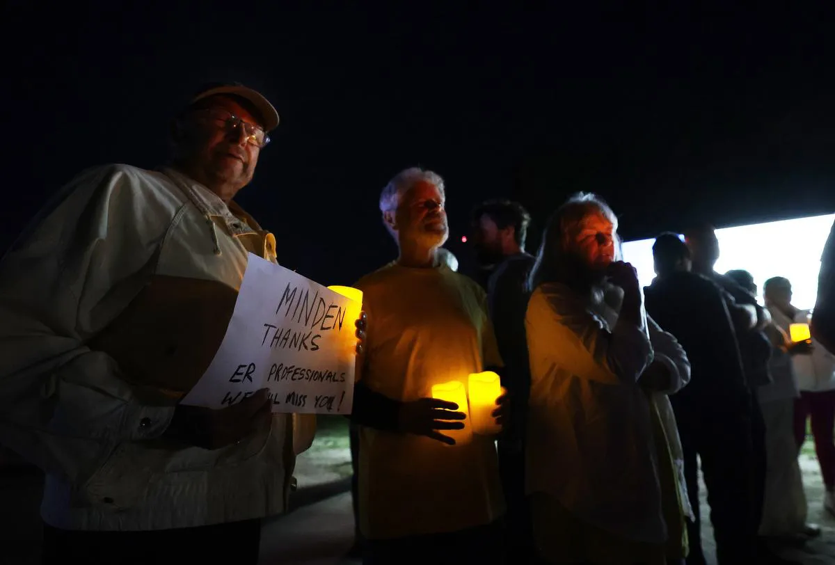 Supporters of the Minden emergency department gathered for a candlelight vigil to honour the staff on their last shift as the ER closes permanently.